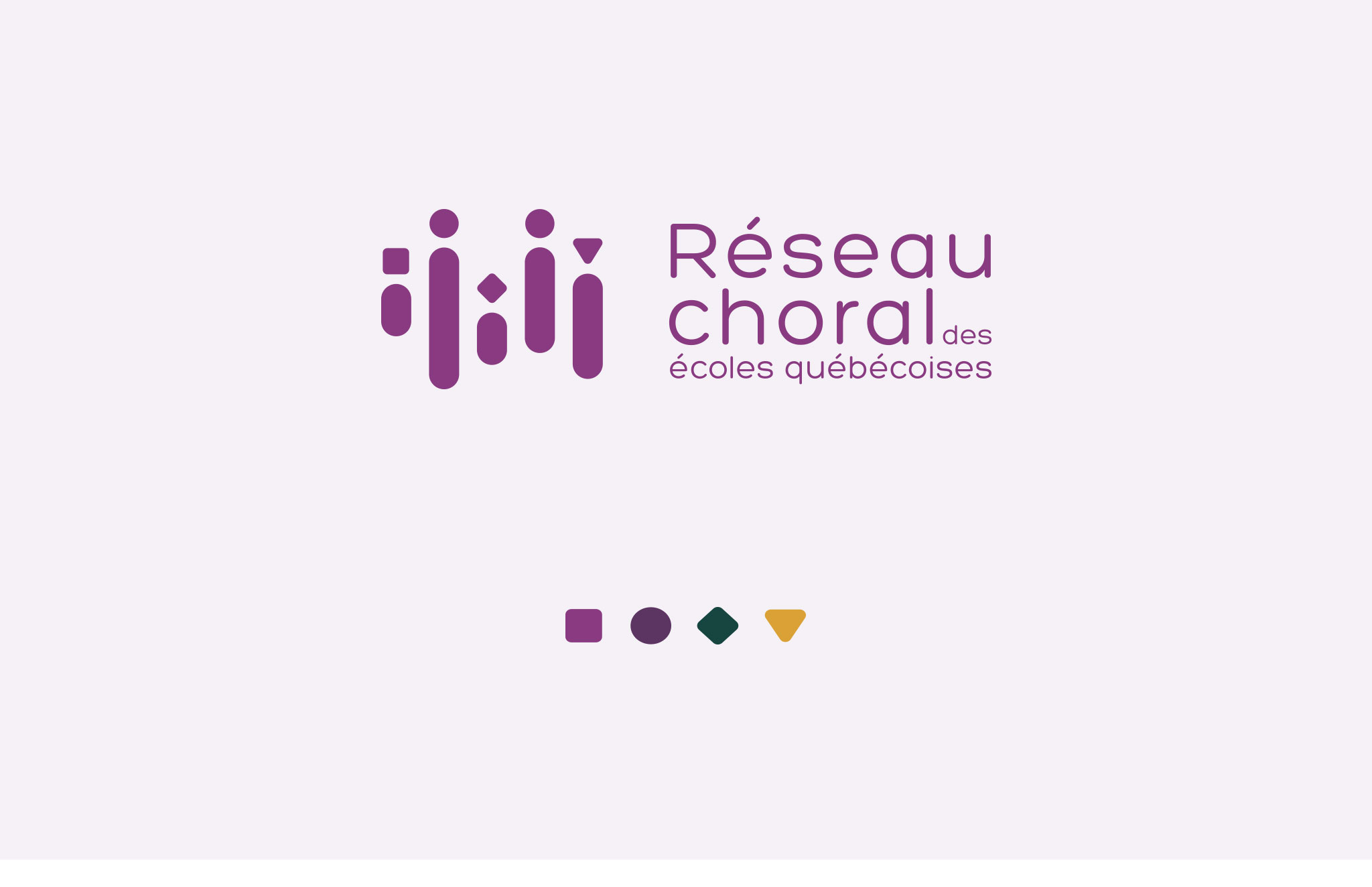 Nouvelle identité visuelle, logo du Réseau choral des écoles québécoises.
