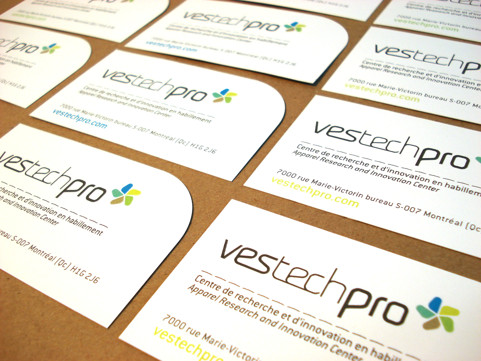 Logo et cartes d'affaires de Vestechpro.
